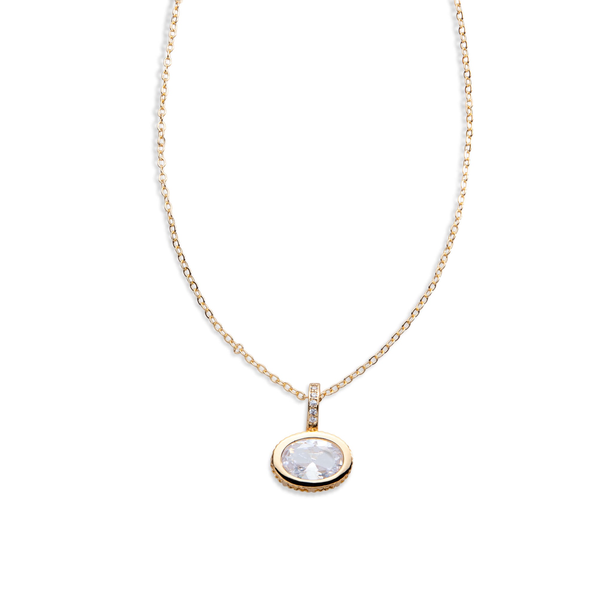Collar dije circonia ovalada biselada 45-50cm