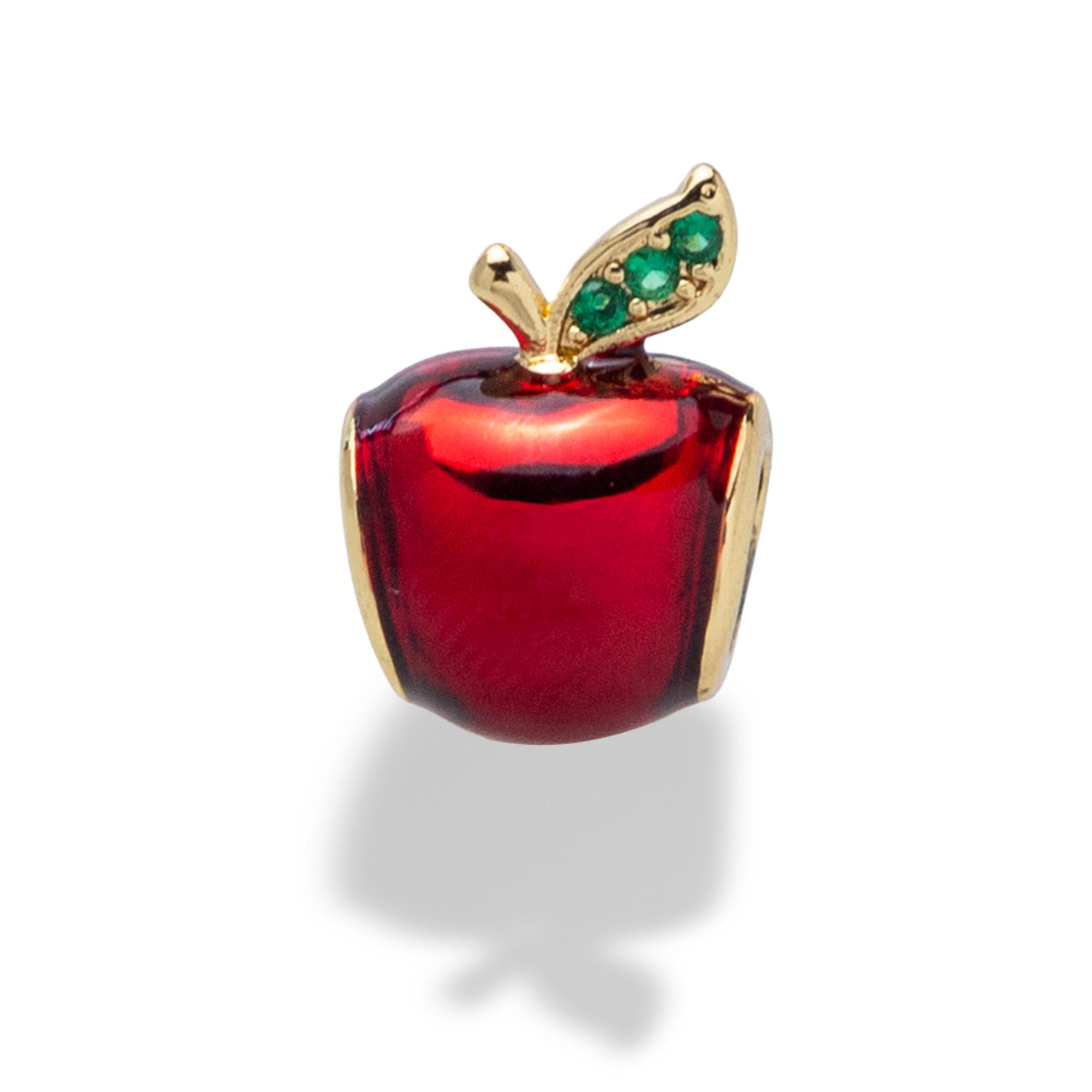 Charm separador de manzana esmaltada con circonias 14mm