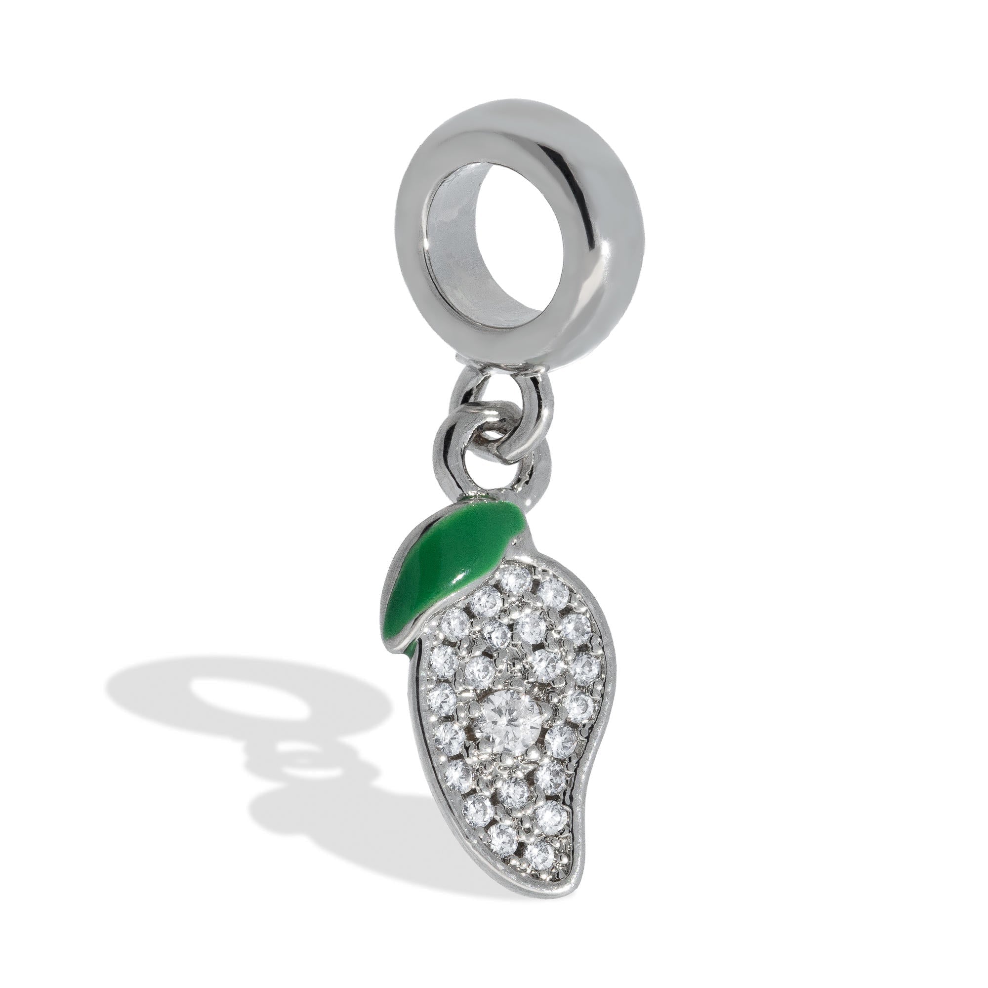 Charm de mango esmaltado con circonias 12mm