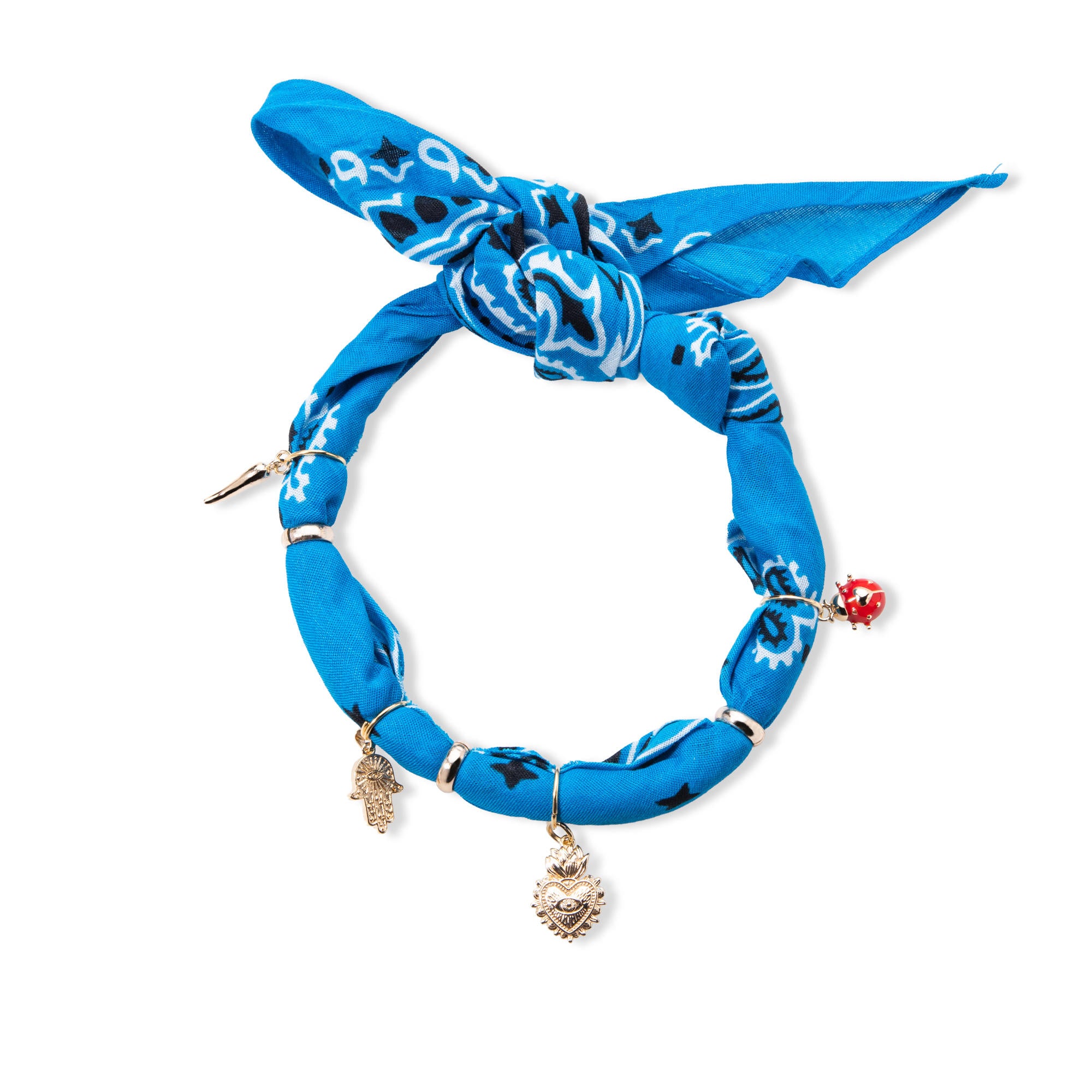 Bandana con dijes de catarina proteccion y buena suerte 65cm