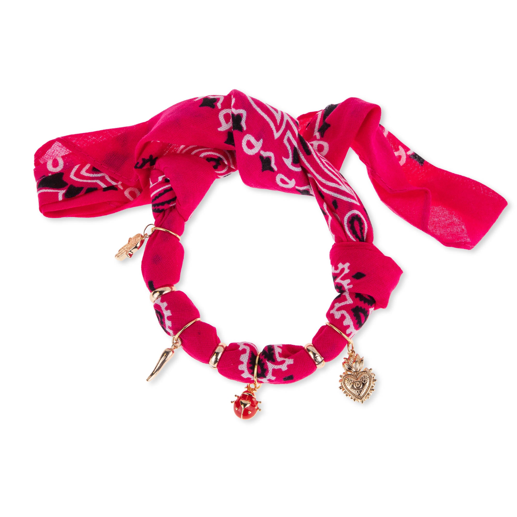 Bandana con dijes de catarina proteccion y buena suerte 65cm