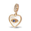 Charm de corazon con ojo turco de madre perla con circonias 13mm