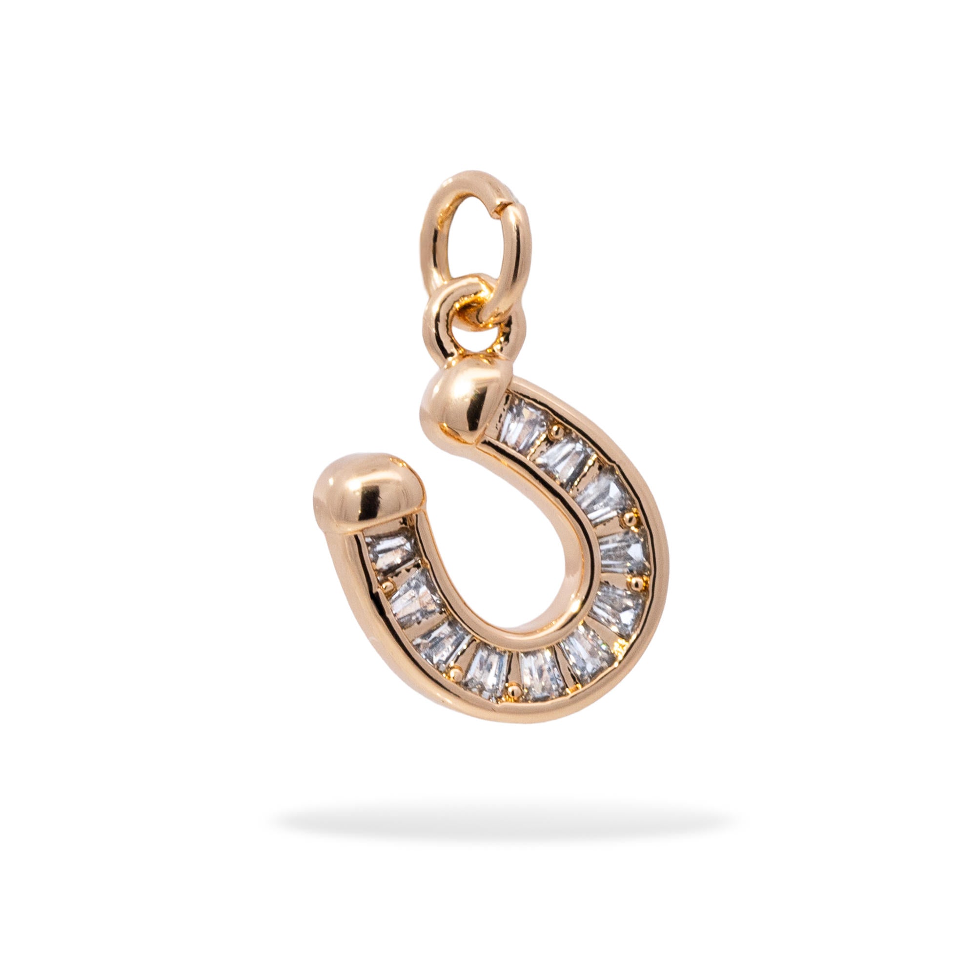 Dije de herradura con circonias baguette 11mm