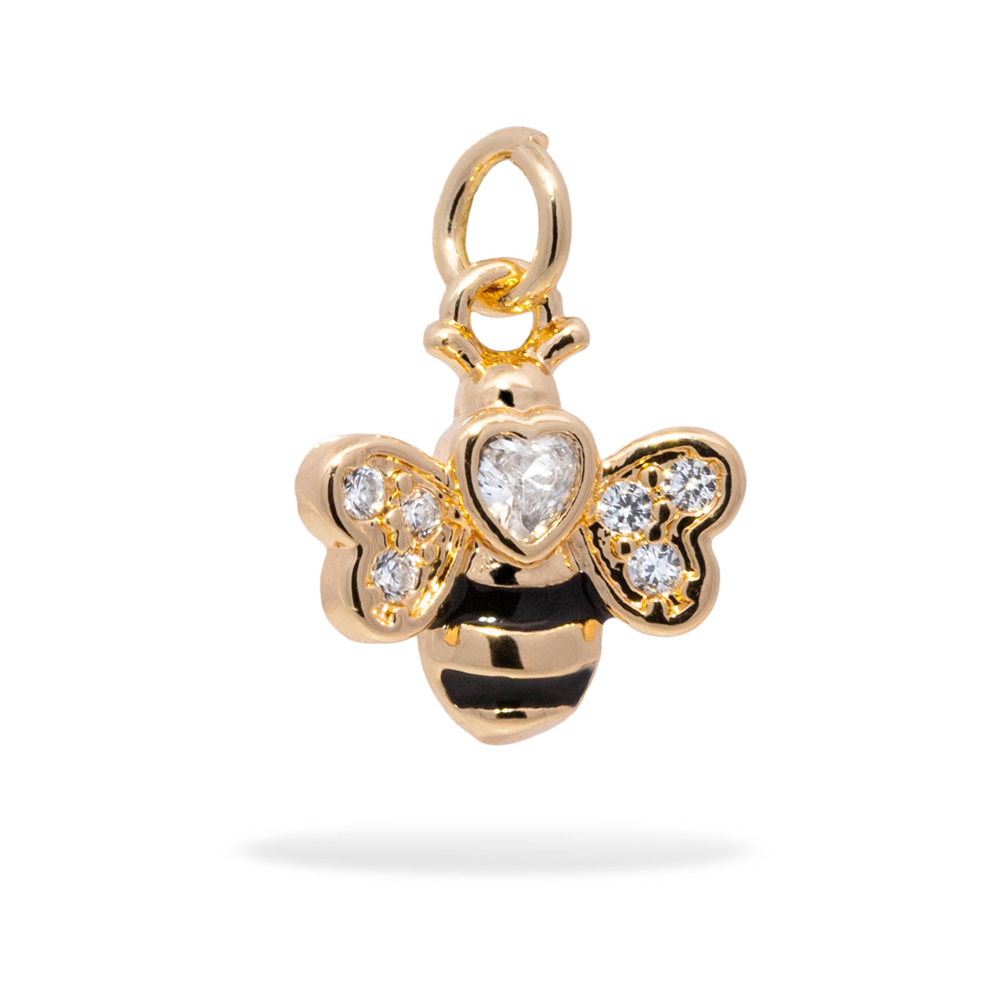 Dije de abeja esmaltada con circonias 11mm