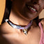 Bandana con dije de corazon esmaltado y ojo turco 58cm