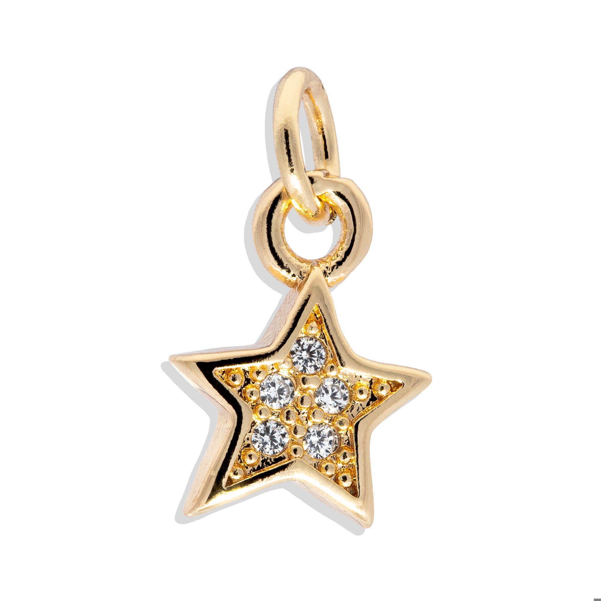 Dije de estrella con circonias 8mm