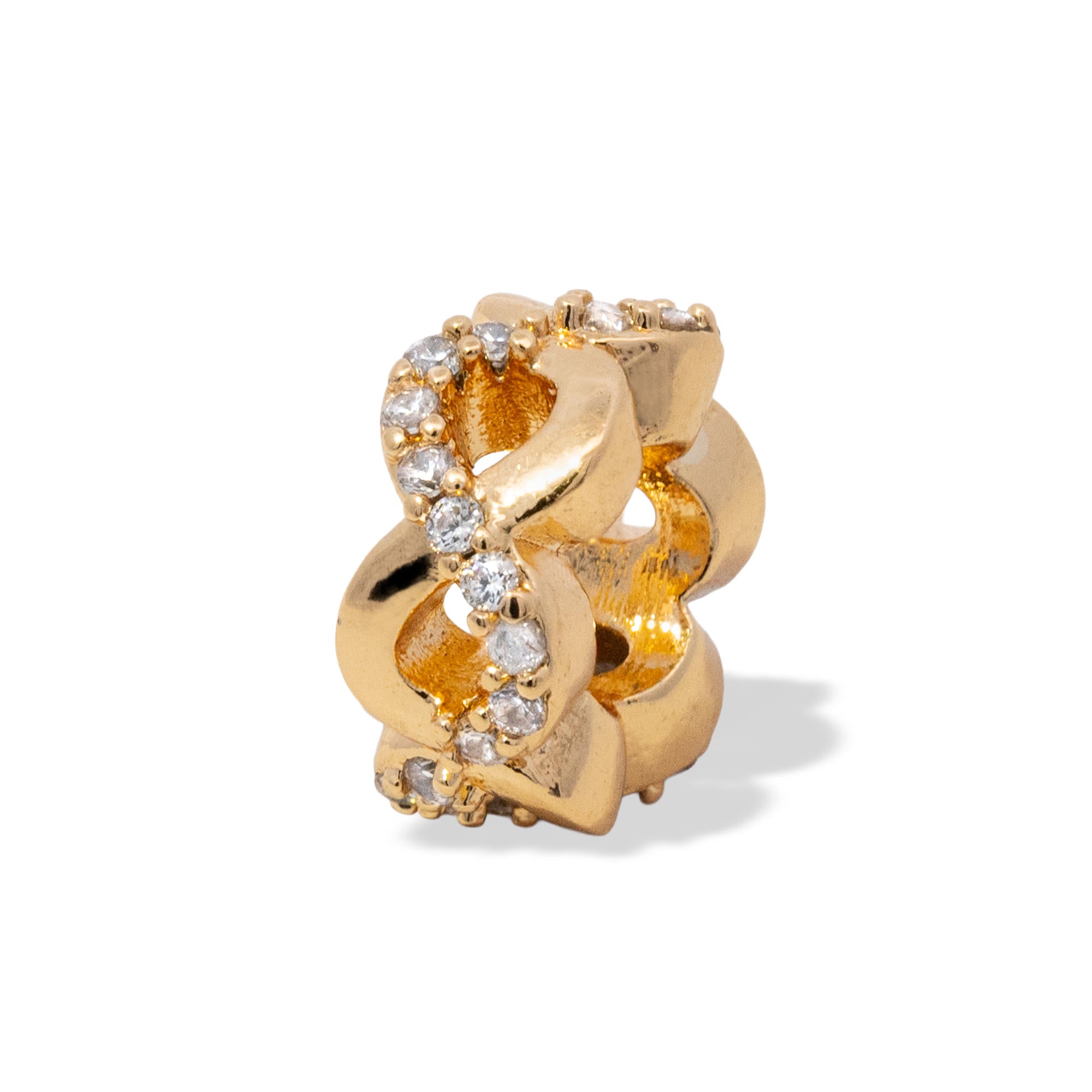 Charm rondel de infinitos con circonias 4mm
