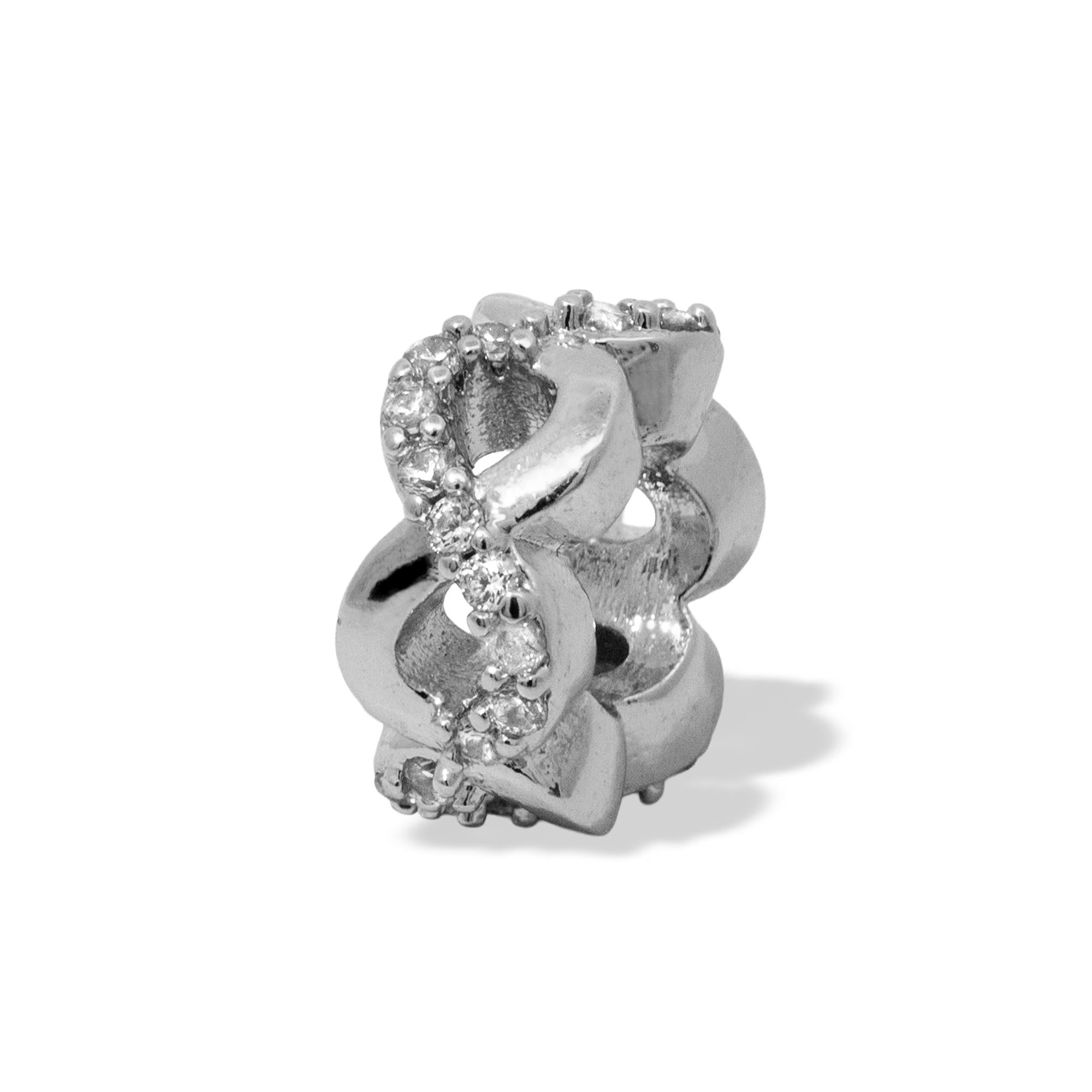 Charm rondel de infinitos con circonias 4mm