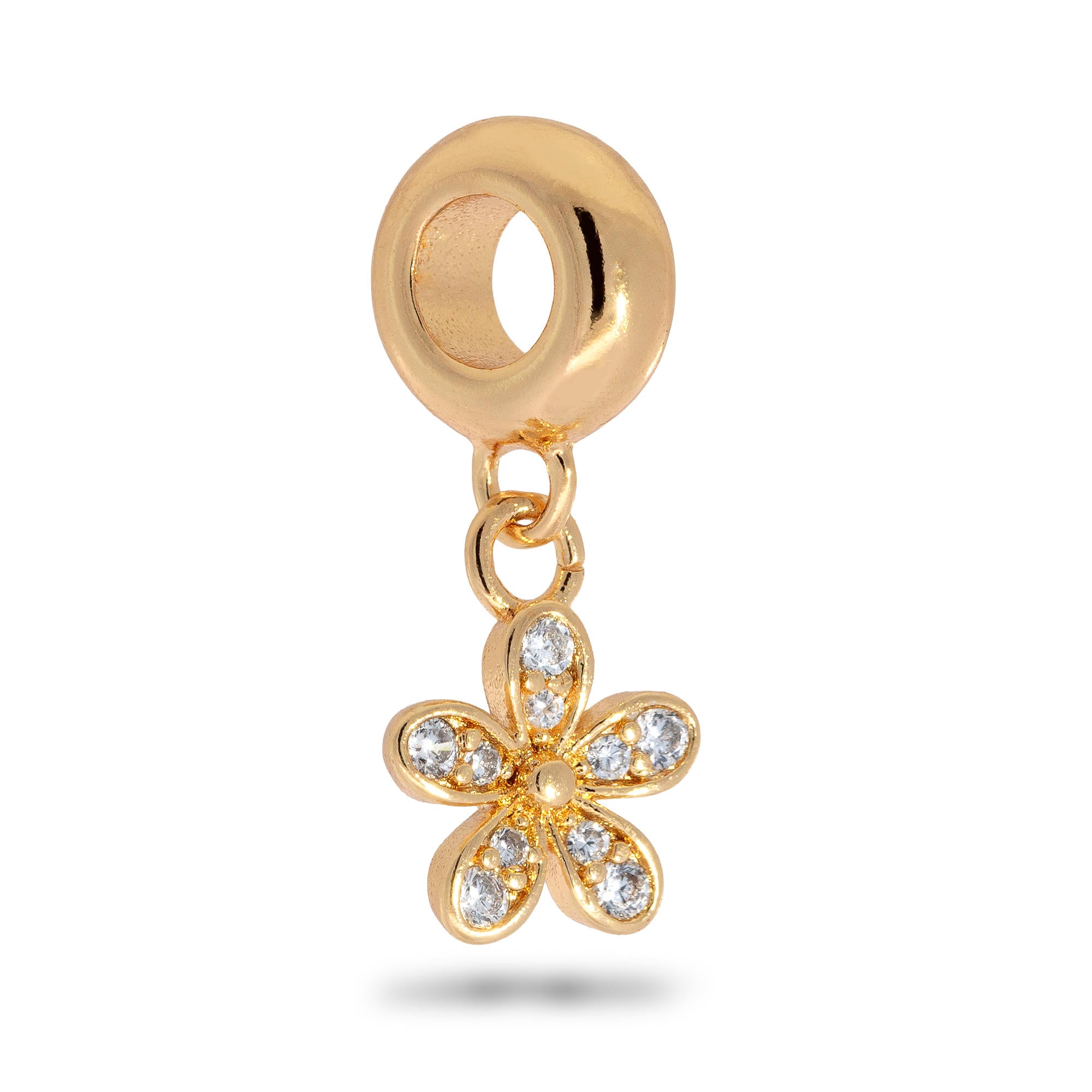 Charm de flor con circonias 8mm