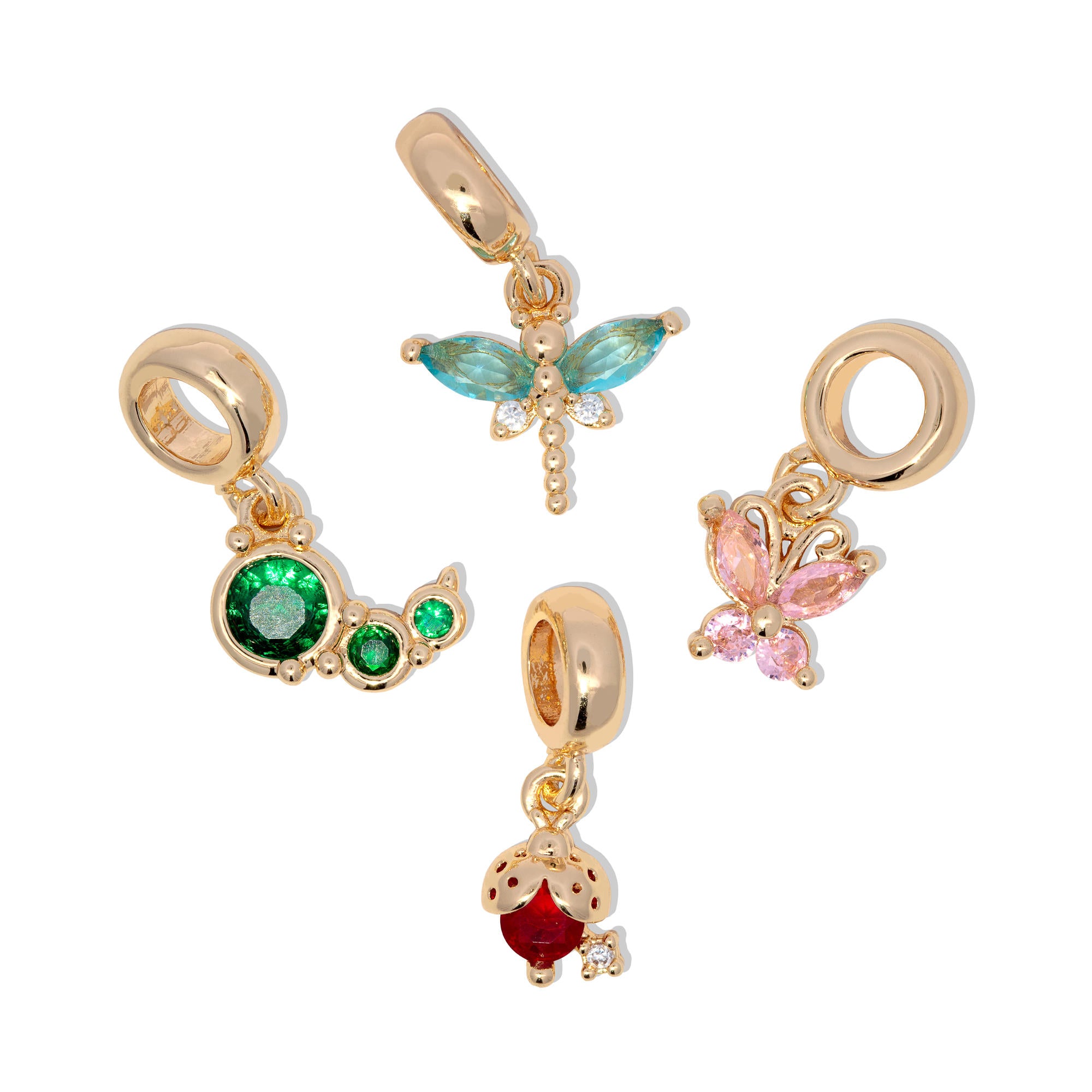 Mix charms de insectos con circonias 8-10mm