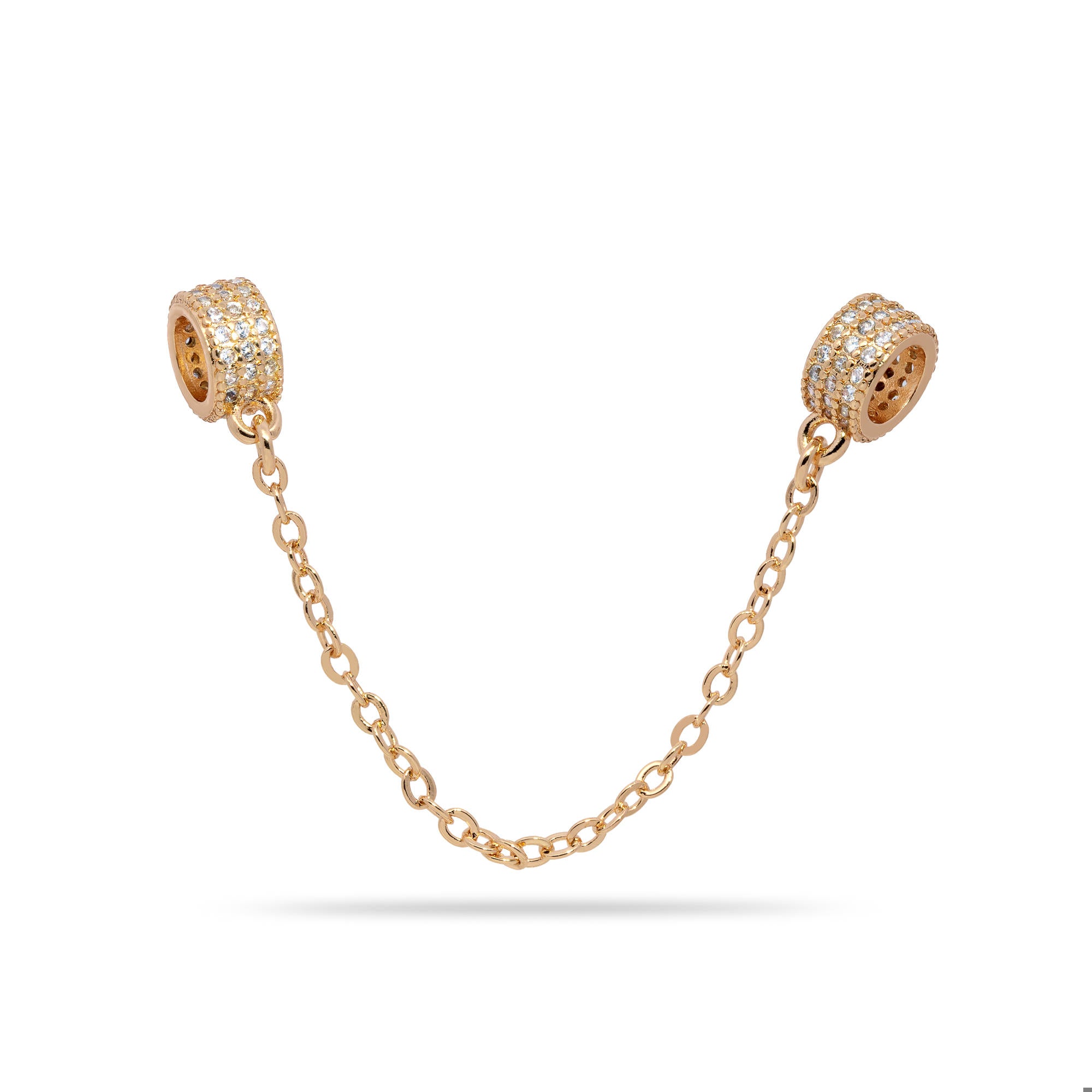 Charm cadena de seguridad con circonias 8cm