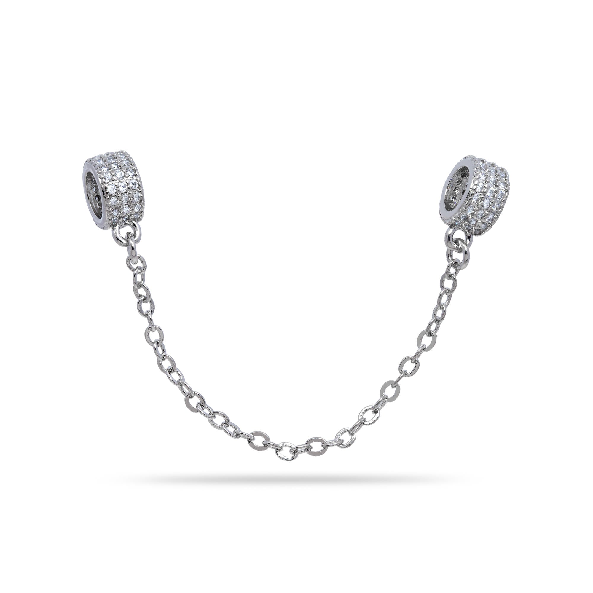 Charm cadena de seguridad con circonias 8cm
