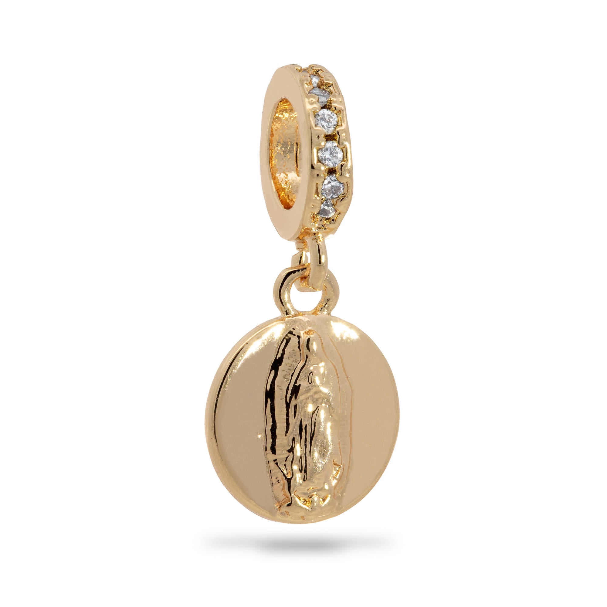 Charm con Medalla Virgen de Guadalupe con circonias 10mm