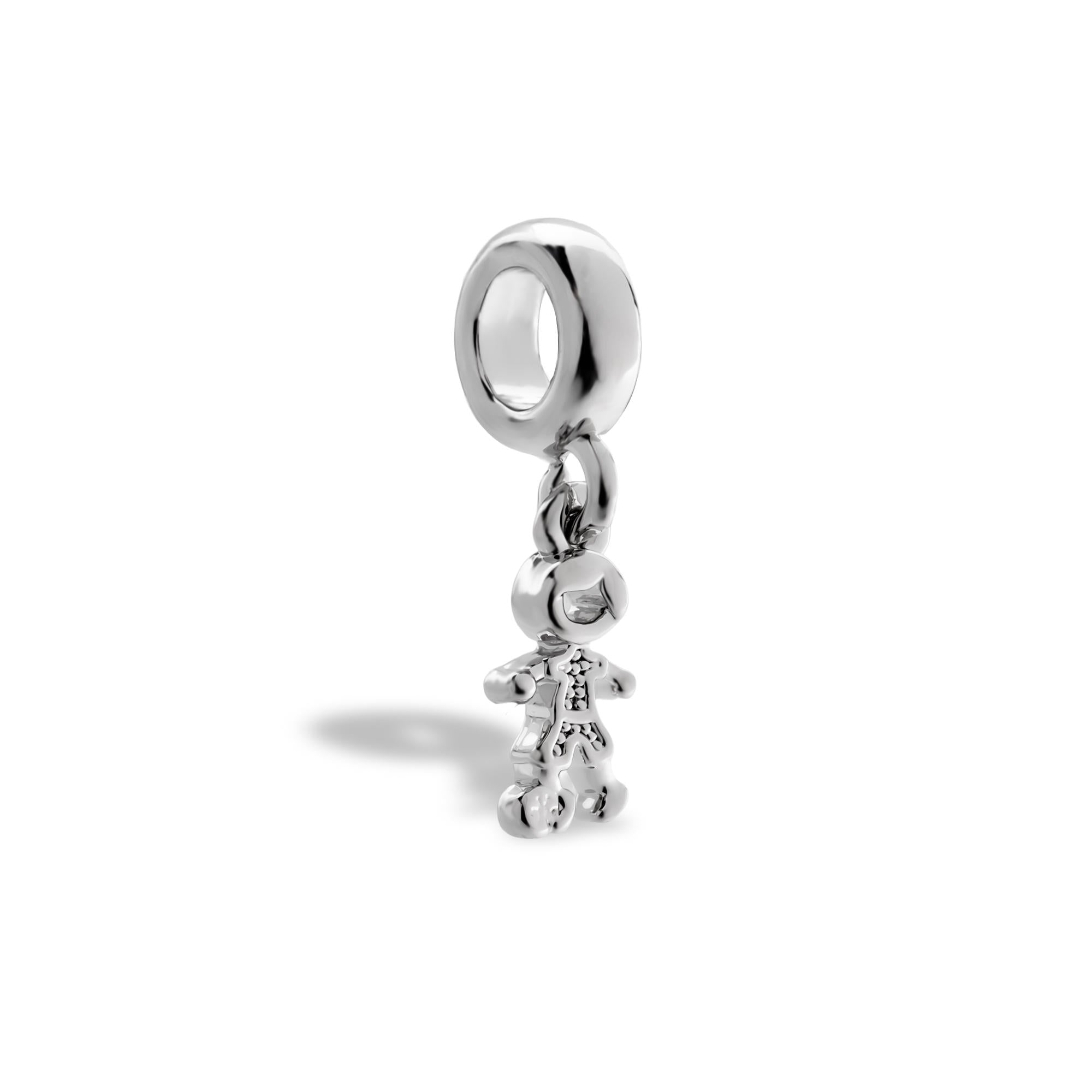 Charm niño colgante con circonia 23mm
