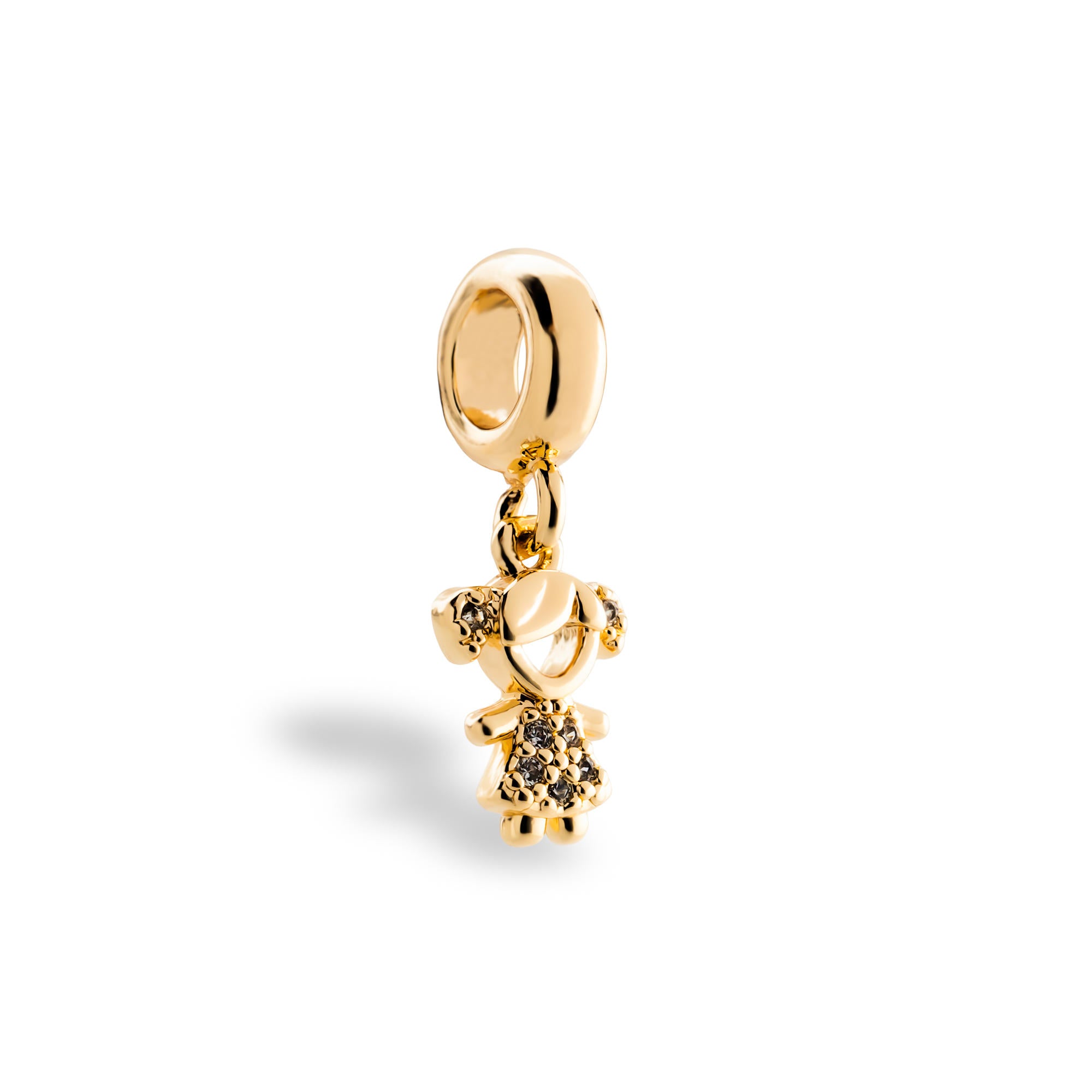 Charm niña colgante con circonias 22mm