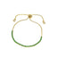 Pulsera ajustable circonias verdes 2mm