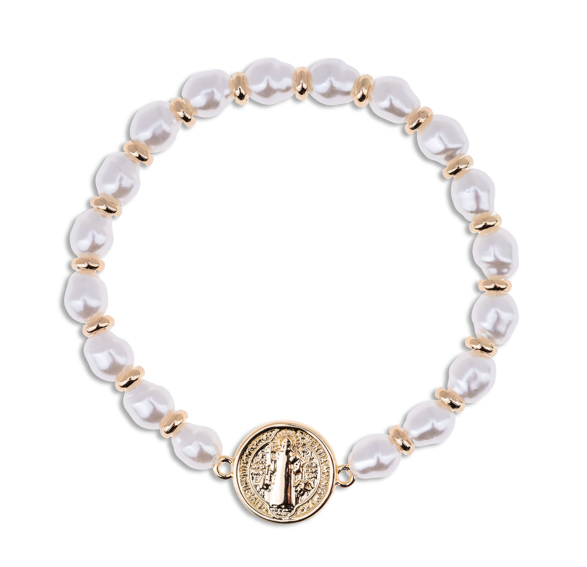 Pulsera de San Benito con circonia 10mm