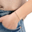 Pulsera ajustable circonias moradas 2mm