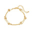 Pulsera Doble con Estrellas y Balin Liso 16CM