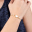 Pulsera concha madre perla  estrellas circonias ajustable