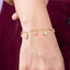Pulsera circonias geometricas colgantes 21cm