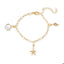 Pulsera caracol concha estrella de mar madre perla 20cm