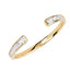 Brazalete ajustable liso con circonias cuadradas 5-7mm