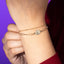 Pulsera doble con medalla de san benito y circonias 20cm