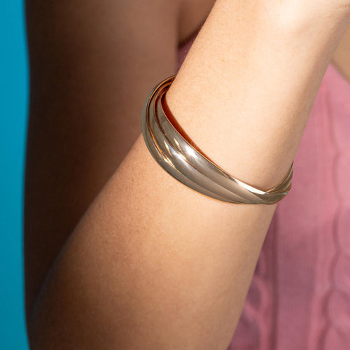 Brazalete ajustable triple linea cruzada 16mm