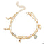Pulsera doble dijes de astros y proteccion 21cm