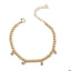 Pulsera de balines lisos circonias biseladas 20cm