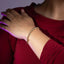 Pulsera de balines lisos circonias biseladas 20cm