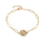 Pulsera medalla de san benito y circonias 17-22cm