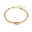 Pulsera doble con nudo 17-22cm