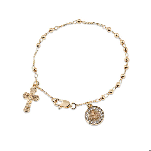 Misterio con Medalla de San Benito y circonias 19cm