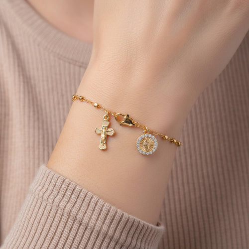 Misterio con Medalla de San Judas Tadeo y circonias 19cm