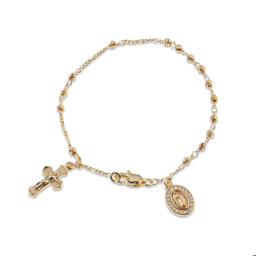 Misterio con Medalla Virgen de Guadalupe y circonias 19cm