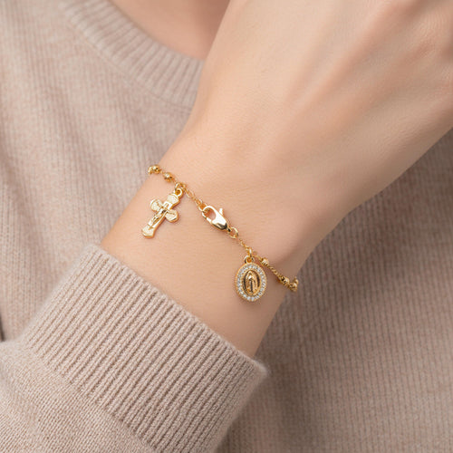 Misterio con Medalla Virgen de Guadalupe y circonias 19cm