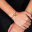 Pulsera eslabones dijes colgantes luna estrella 19cm