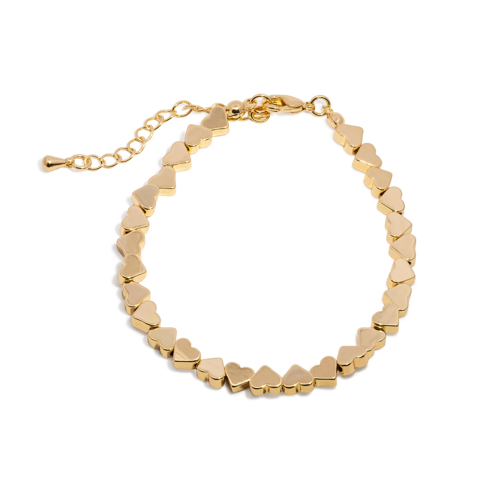 Pulsera de corazones lisos 16-21cm