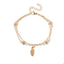 Pulsera doble con Virgen de Guadalupe flores y circonias 16-20cm