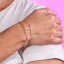 Pulsera doble de balines y Cruz con circonias 15-20cm