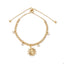 Pulsera esferas medalla virgen guadalupe circonias ajustable