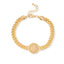 Pulsera de cadena barbada medalla de san benito 17-21cm