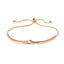 Pulsera ajustable entrelazada con circonias 24cm