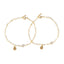 Set de  pulseras corazon circonia para mejores amigas 18-21cm
