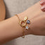 Pulsera mano de fatima ojo y estrella con circonia 18cm