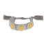 Pulsera ajustable gris tejida con medalla san benito 20mm