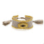 Pulsera ajustable textil de ojo turco con pestañas y circonias 30m