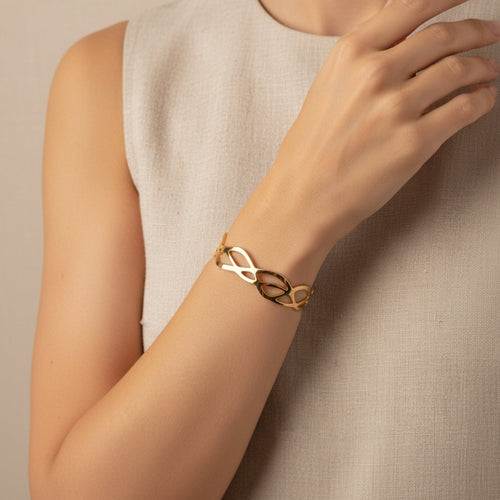 Brazalete ajustable lineas entrelazadas 13mm